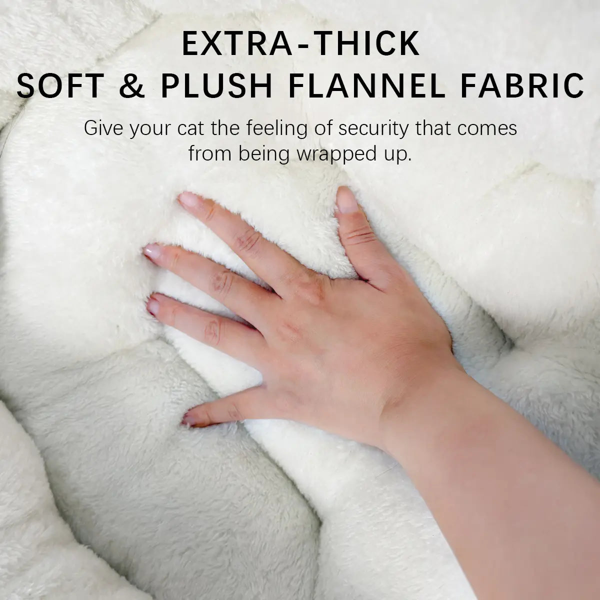 XAKING Ultra Soft Flannel Donut Shaped Pet Bed - 19.7"X19.7"X5.9" Calming Indoor Nest for Small Cats, Machine Washable, Non-Slip Bottom, Summervibes Shaped Beds