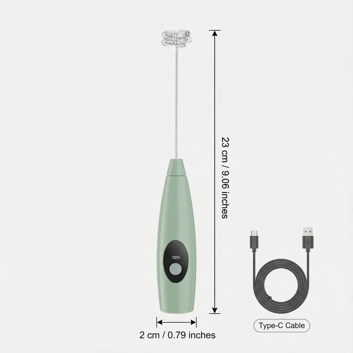 【Summervibes】Handheld Electric Coffee Frother with 3-Speed Settings Multi-Functional Drink Mixer for Juice Prebiotic Powders Lattes Cappuccinos Coffee Matcha & Eggs Lightweight Ergonomic Design