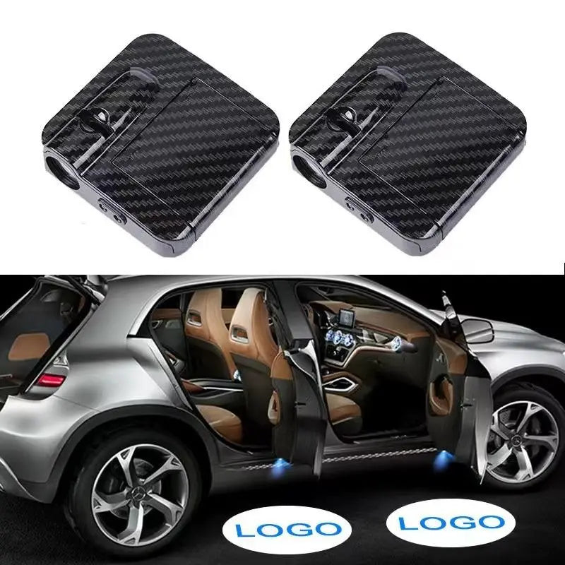 3D Shadow Lamp LED Door Logo Projector Cadillac SRX CT6 XTS ATS XT4 XT5 XT6 Dual Plug Water Pit Lamp Cadillac Welcome Light Car Door Projection Accessory