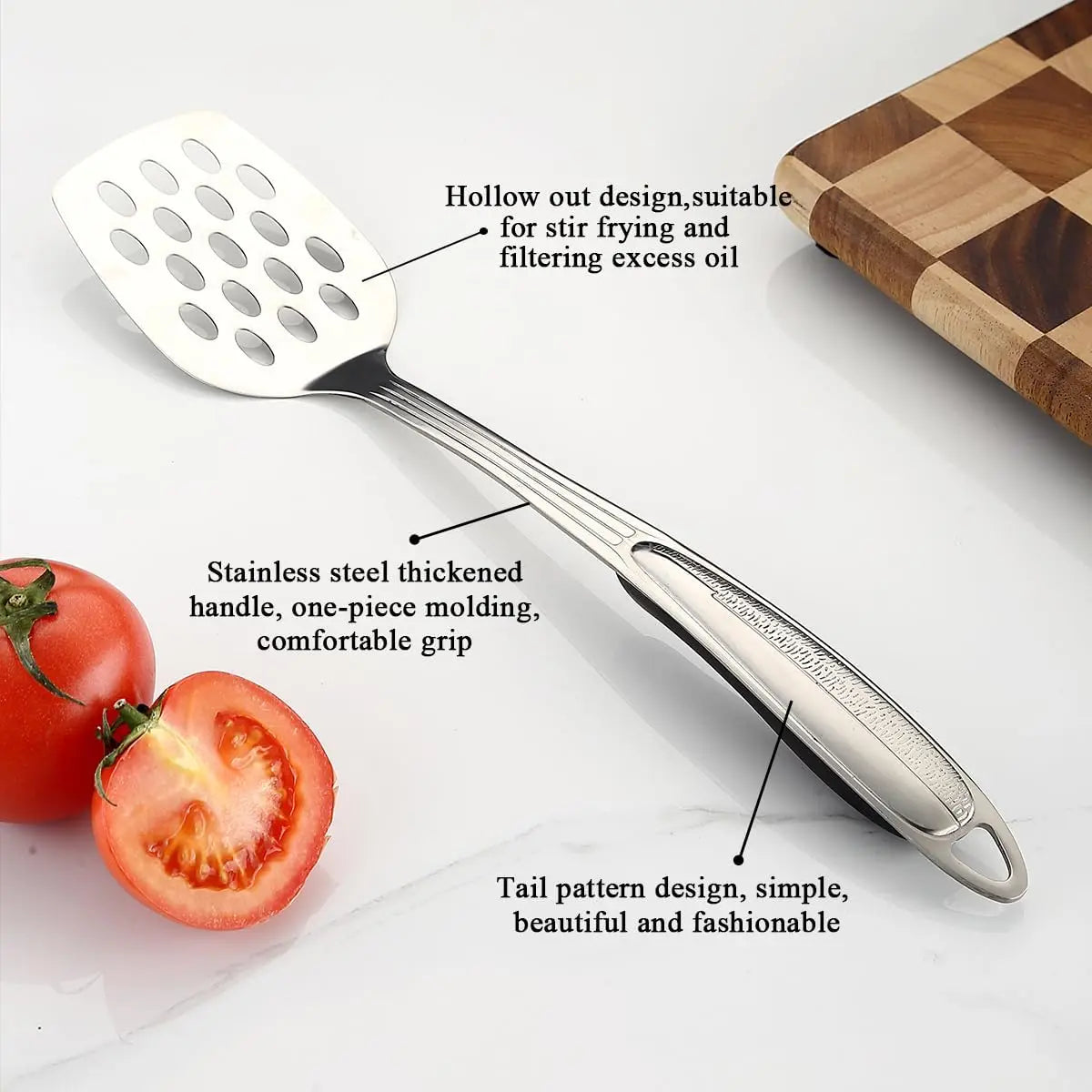 Stainless Steel Kitchen Utensils Set 6 Count, Cooking Utensil Sets, Kitchen Gadgets Essentials Include Metal Spatula Set, Skimmer, Ladle, Serving Spoon, Slotted Spoon, Carving Fork