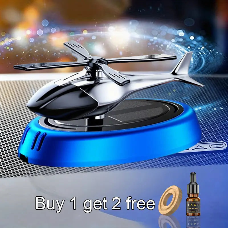 Solar-Powered Helicopter-Shaped Car Air Freshener - Creative Car Fragrance Decoration for RVs, SUVs, Small Cars, and Trucks - Ideal Valentine's Day Gift
