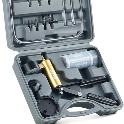 Orion Motor Tech Brake Bleeder Kit with Hand Vacuum Pump and Adapters, Brake Bleeding Kit for Brake Fluid Power Steering Fluid More, Vacuum Brake Bleeder Pump with Pressure Gauge Gray/Black/Blue, Car Diagnostic Tools, Limited Time Deal #Summervibes