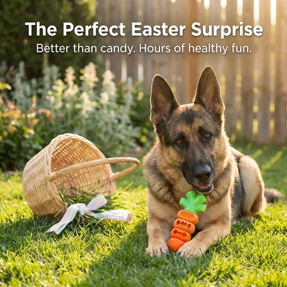 Apasiri Aggressive Chewer Dog Toys, Durable Carrot Leaf Design for Teeth Cleaning & Mental Stimulation Outdoorfun