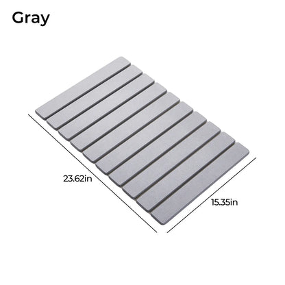 Large Diatomaceous Earth Dish Drying Mat 24" × 16", Super Absorbent Quick Dry Countertop Mat, Heat Resistant Non-Slip Eco-Friendly Tableware Draining Pad, Marble Pattern Kitchen Accessories
