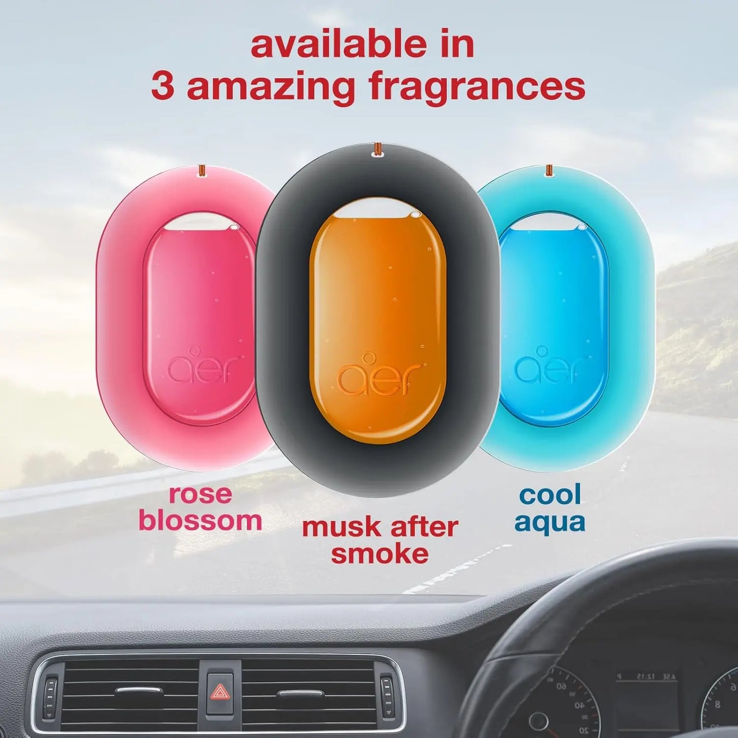 Godrej Aer O Hanging Car Freshener - Assorted Set of 3
