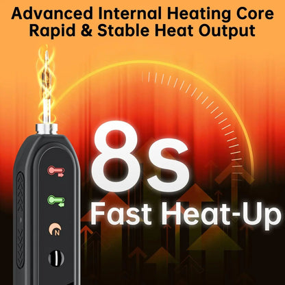 Cordless Soldering Iron Kit with Digital Display, 8-Second Fast Heating Portable Soldering Pen for Electronics DIY Repair
