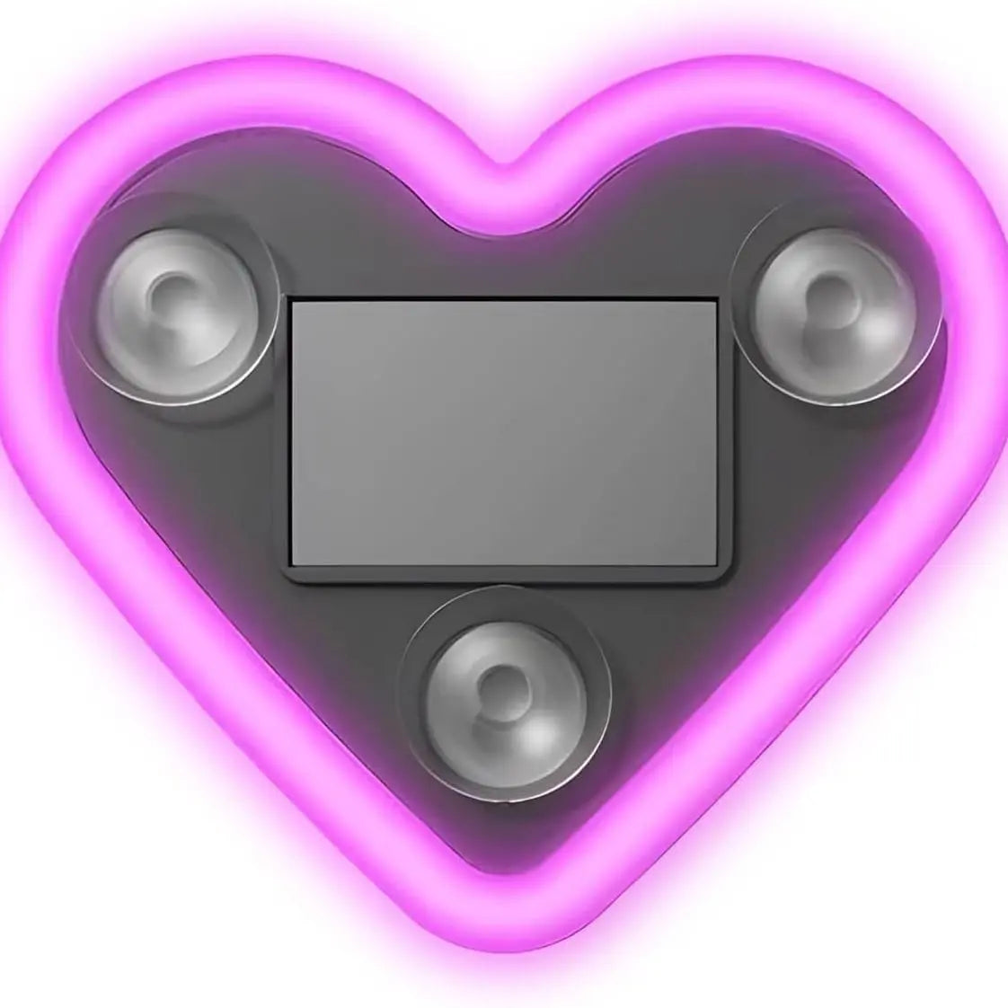 Car LED Ambient Light-Solar-Powered Heart-Shaped LED Neon Light, Solar-Powered Heart-Shaped Atmosphere Light with 3 Modes,Lp65Waterproof, for Romantic Car Interior Andoutdoor Decor