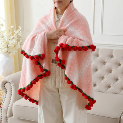 【Mother'S Day Gift】Crochet Flowers Bouquet Blanket, Handmade Rose Knitted Blanket, Romantic Gift for Girlfriend, Birthday, Anniversary, Wedding, Home Decor, Bed, Sofa, Sun Flower,Lily of the Valley#Summervibes