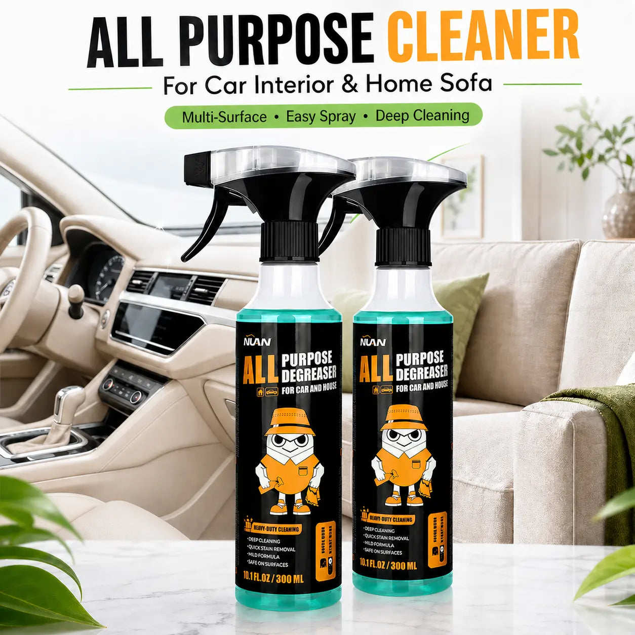 Nuan Heavy Duty Degreaser Professional High-Efficiency Degreaser, Fast Grease & Grime Removal, Time-Saving & Labor-Saving!Nuan Heavy Duty Degreaser