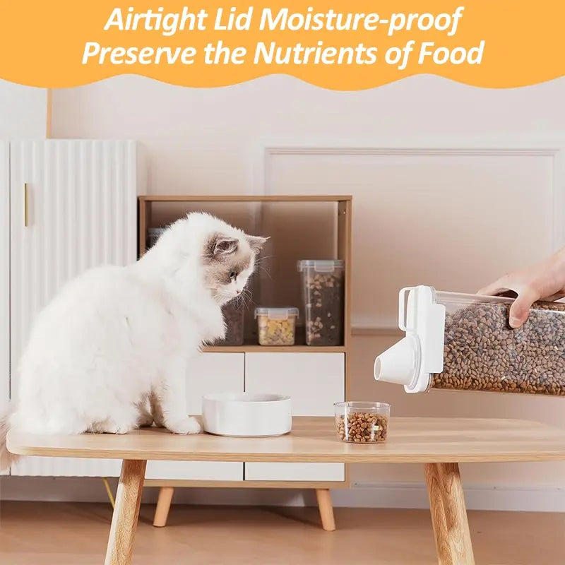 Dog Food Storage Container, 2.5 Lbs(2300Ml) Airtight Pet Food Container, Cat Food Container Dispenser Plastic Bin, for Dogs Cats, Thickened and Upgraded Version