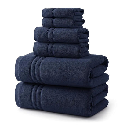 REDKISS Dark Gray Towels Set 6 Piece Cotton Towel Sets with 2 Bath Towels, 2 Hand, 2 Washcloths, 650GSM Hotel Quality, Soft, Highly Absorbent Towels for Bathroom Gym, Ideal Everyday Use