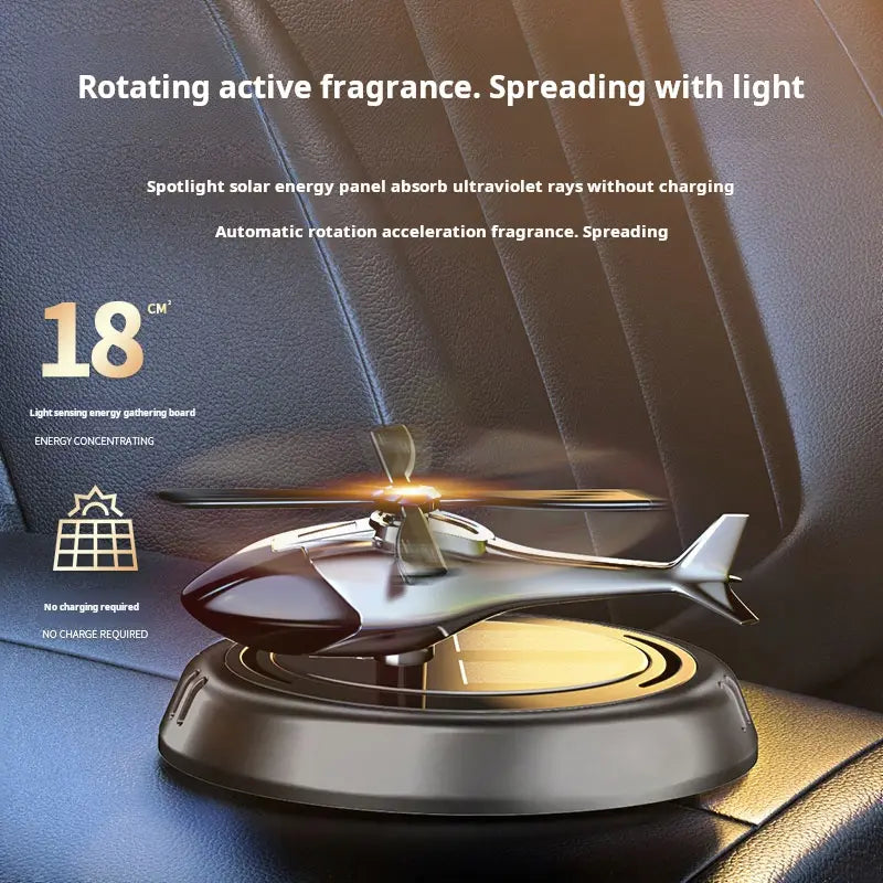 Solar-Powered Helicopter-Shaped Car Air Freshener - Creative Car Fragrance Decoration for RVs, SUVs, Small Cars, and Trucks - Ideal Valentine's Day Gift