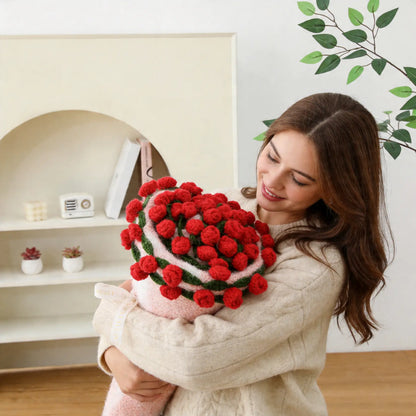 【Mother'S Day Gift】Crochet Flowers Bouquet Blanket, Handmade Rose Knitted Blanket, Romantic Gift for Girlfriend, Birthday, Anniversary, Wedding, Home Decor, Bed, Sofa, Sun Flower,Lily of the Valley#Summervibes
