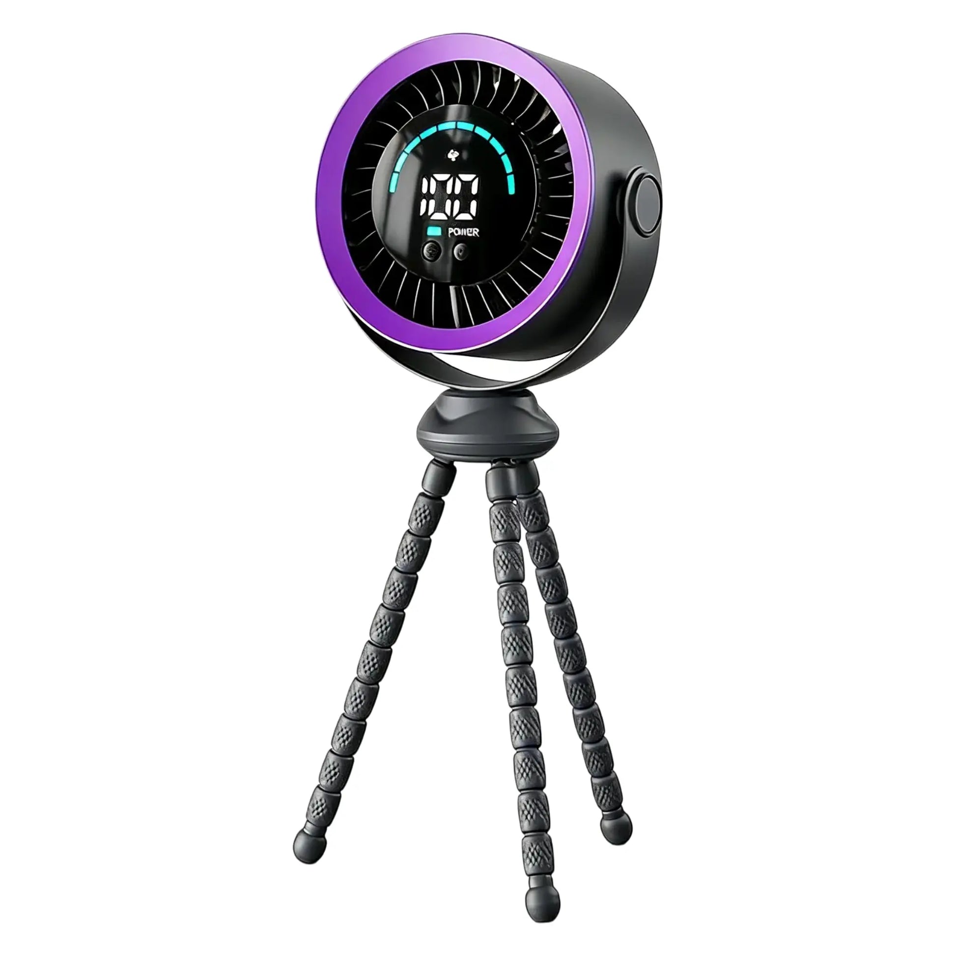 Rechargeable USB Desk Fan for Bedroom, 100 Speeds, 360° Rotation, Wall Mounted Design Small Portable Table Fan with LED Display, Quiet Personal Desktop Cooling Fans for Home Office