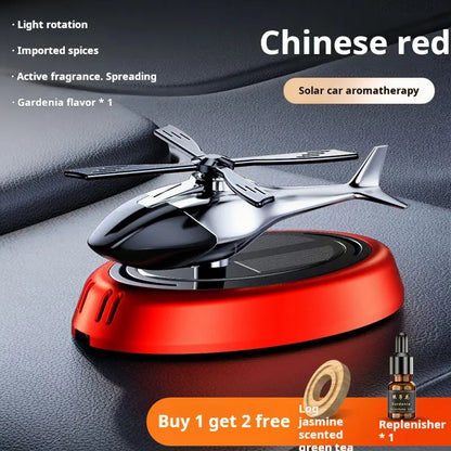 Solar-Powered Helicopter-Shaped Car Air Freshener - Creative Car Fragrance Decoration for RVs, SUVs, Small Cars, and Trucks - Ideal Valentine's Day Gift