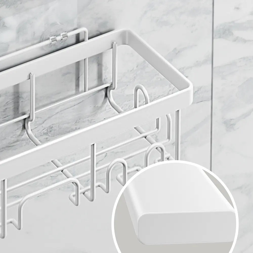 【Veken】Shower Caddy 3-Pack / 6-Pack, Advanced Rustproof Design, No Drilling Adhesive Shelves, Rack with Soap Holder, Large Capacity Bathroom Organizers and Storage, Wall-Mounted Kitchen & Home Decor