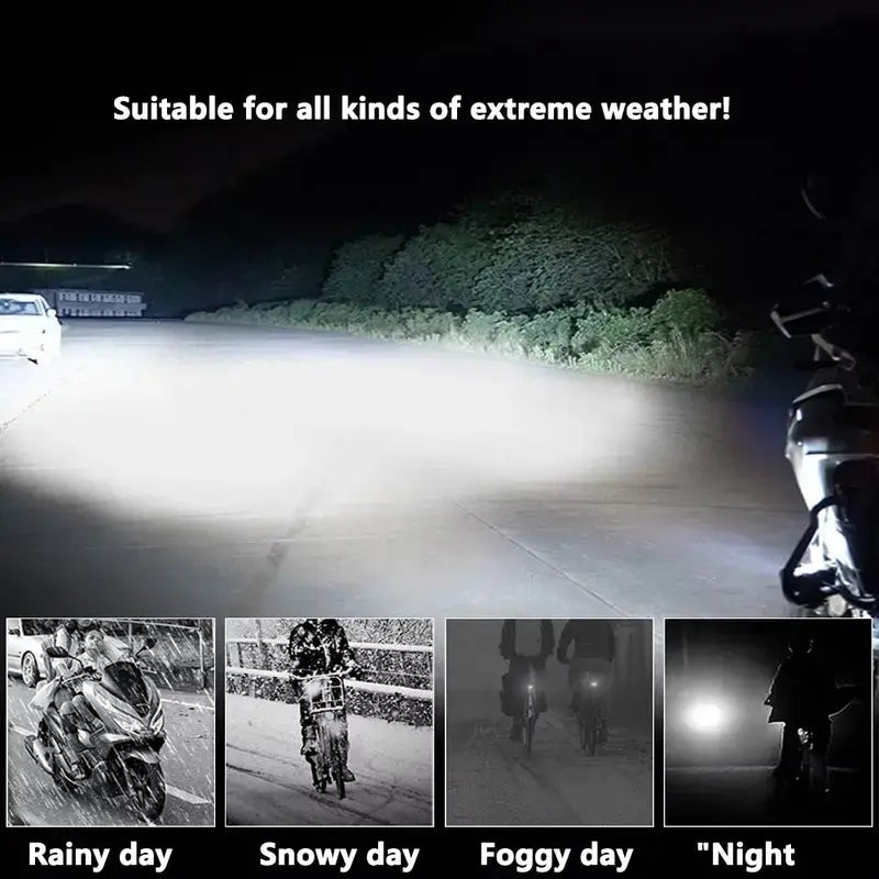 LED Spotlight Dual-Color Hi/Low Beam Fog Lamps - Mini Lens Headlight Driving Lights for Cars, Trucks, SUVs, UTVs, and Motorcycles (12-36V)