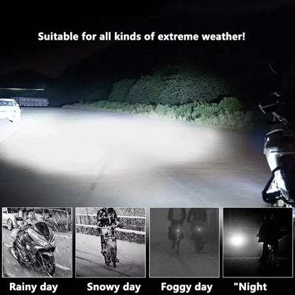 LED Spotlight Dual-Color Hi/Low Beam Fog Lamps - Mini Lens Headlight Driving Lights for Cars, Trucks, SUVs, UTVs, and Motorcycles (12-36V)