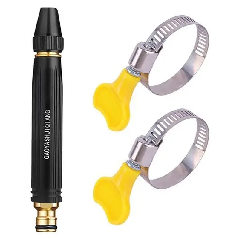 Heavy-Duty Metal Car Wash and Garden Hose Sprayer with High-Pressure Anti-Leak Nozzle and 3 Adjustable Spray Modes for Efficient Watering and Cleaning