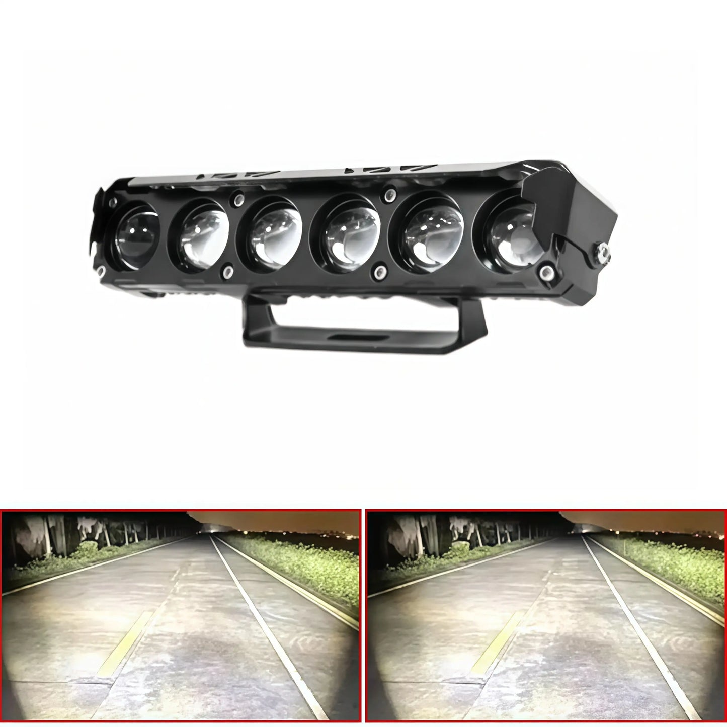 LED Spotlight Dual-Color Hi/Low Beam Fog Lamps - Mini Lens Headlight Driving Lights for Cars, Trucks, SUVs, UTVs, and Motorcycles (12-36V)
