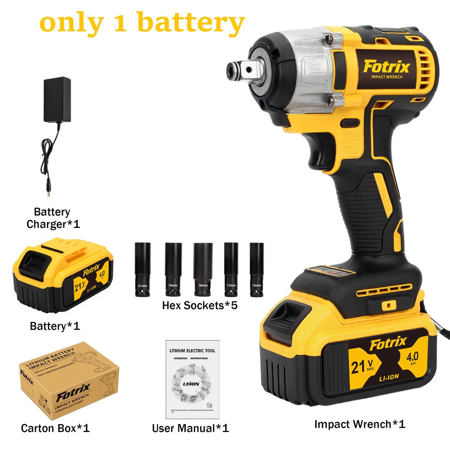 1/2-Inch Cordless Impact Wrench, 3-In-1 High-Torque Power Tool with Rechargeable Lithium Battery Pack, Station Charging Dock, Socket Set, Drill Bit Set & LED Lights, Mechanic Tools for DIY Enthusiasts, Automotive & Construction Use,Summervibes
