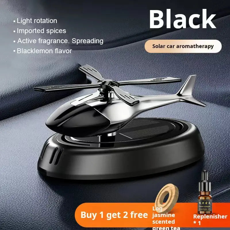 Solar-Powered Helicopter-Shaped Car Air Freshener - Creative Car Fragrance Decoration for RVs, SUVs, Small Cars, and Trucks - Ideal Valentine's Day Gift
