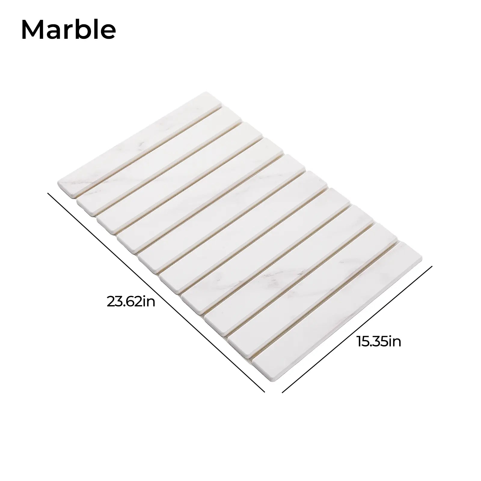 Large Diatomaceous Earth Dish Drying Mat 24" × 16", Super Absorbent Quick Dry Countertop Mat, Heat Resistant Non-Slip Eco-Friendly Tableware Draining Pad, Marble Pattern Kitchen Accessories