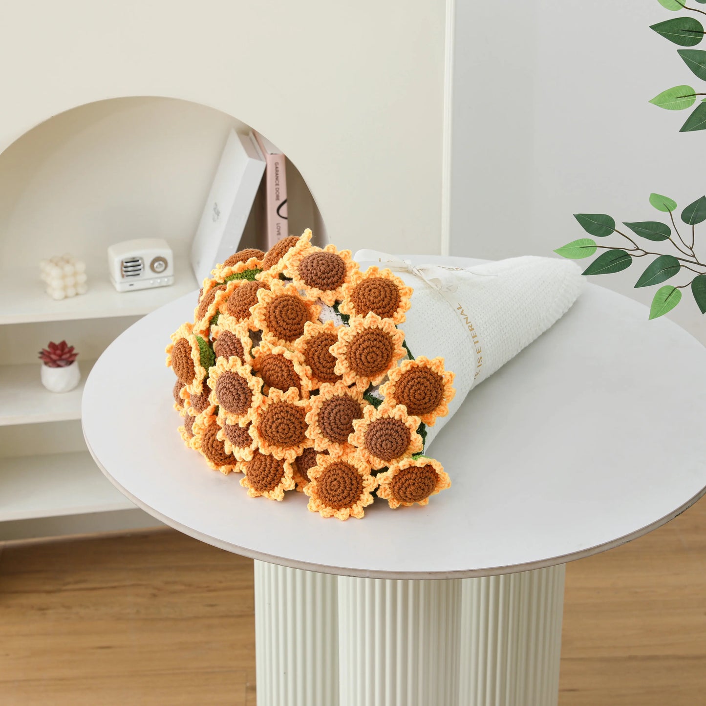 【Mother'S Day Gift】Crochet Flowers Bouquet Blanket, Handmade Rose Knitted Blanket, Romantic Gift for Girlfriend, Birthday, Anniversary, Wedding, Home Decor, Bed, Sofa, Sun Flower,Lily of the Valley#Summervibes