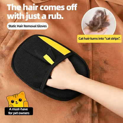 Pet Hair Remover, Electrostatic Pet Hair Removal Gloves, Cat&Dog Hair Remover for Couch, Furniture, Carpet, Car Seat. Shedding Brush Reusable