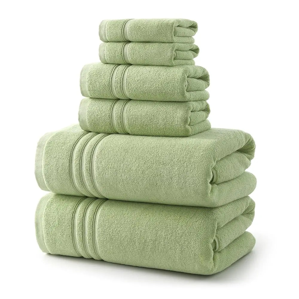 REDKISS Dark Gray Towels Set 6 Piece Cotton Towel Sets with 2 Bath Towels, 2 Hand, 2 Washcloths, 650GSM Hotel Quality, Soft, Highly Absorbent Towels for Bathroom Gym, Ideal Everyday Use