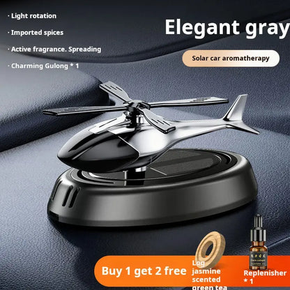 Solar-Powered Helicopter-Shaped Car Air Freshener - Creative Car Fragrance Decoration for RVs, SUVs, Small Cars, and Trucks - Ideal Valentine's Day Gift