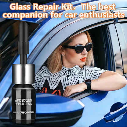 Windshield Crack Repair Kit, 2 Bottles Nano Glass Crack Repair Liquid Quick Windshield Repair for Chips and Cracks, Bulls-Eye and Star-Shaped Crack