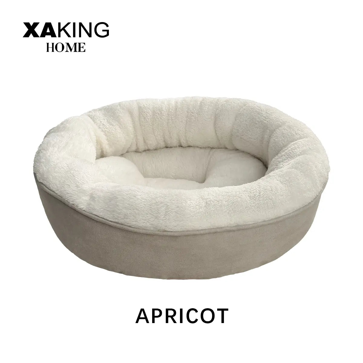 XAKING Ultra Soft Flannel Donut Shaped Pet Bed - 19.7"X19.7"X5.9" Calming Indoor Nest for Small Cats, Machine Washable, Non-Slip Bottom, Summervibes Shaped Beds
