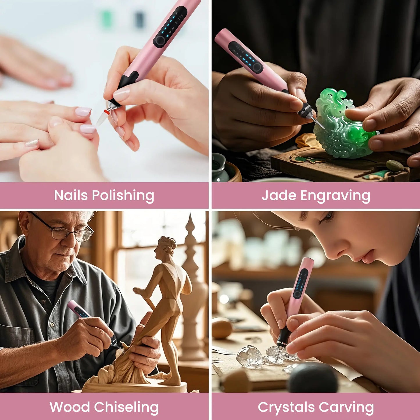 Must-Have Mini Cordless Electric Drill Pen for Resin Art Jewelry Making DIY Customization 3-Speed Engraving Kit with 30 Bits Portable Hand Drill for Crafts Plastic Wood and Metal Polish