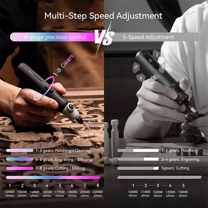 【Summervibes】Vmyth Cordless Rotary Tool Ipen E3, 67PCS, 22000 RPM, 8-Speed Engraving Pen for Sanding, Polishing, Drilling, Carving & Cutting Multi-Speed for Wood Metal Gemstone Carving Polishing Rotary Complete Tool Kit Set for DIY Crafts and 3D Printing