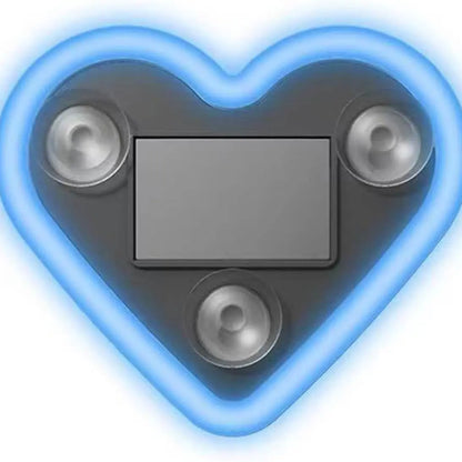 Car LED Ambient Light-Solar-Powered Heart-Shaped LED Neon Light, Solar-Powered Heart-Shaped Atmosphere Light with 3 Modes,Lp65Waterproof, for Romantic Car Interior Andoutdoor Decor