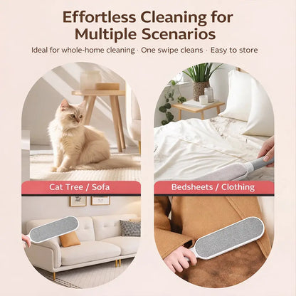 2 Pack Furniture Lint Remover Brushes, Double Sided Self Cleaning Loose Hair Catcher for Pet, Hair Cleaner for Clothes, Sofa, Carpet