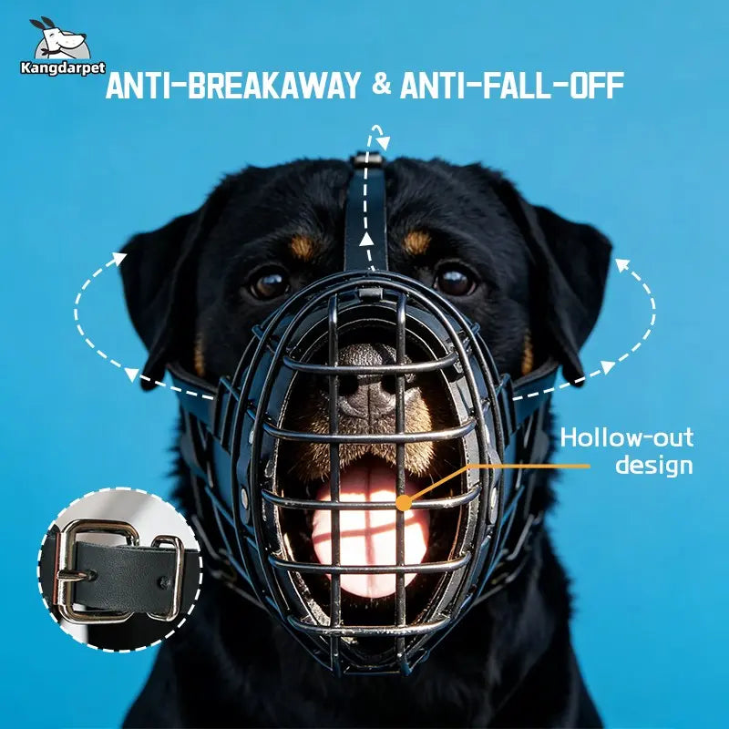 Adjustable Dog Muzzle for Medium to Large Breeds - Anti-Barking and Anti-Eating Breathable Pet Mouth Cage for Outdoor Use