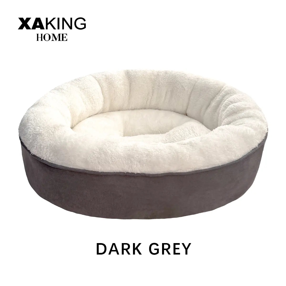 XAKING Ultra Soft Flannel Donut Shaped Pet Bed - 19.7"X19.7"X5.9" Calming Indoor Nest for Small Cats, Machine Washable, Non-Slip Bottom, Summervibes Shaped Beds
