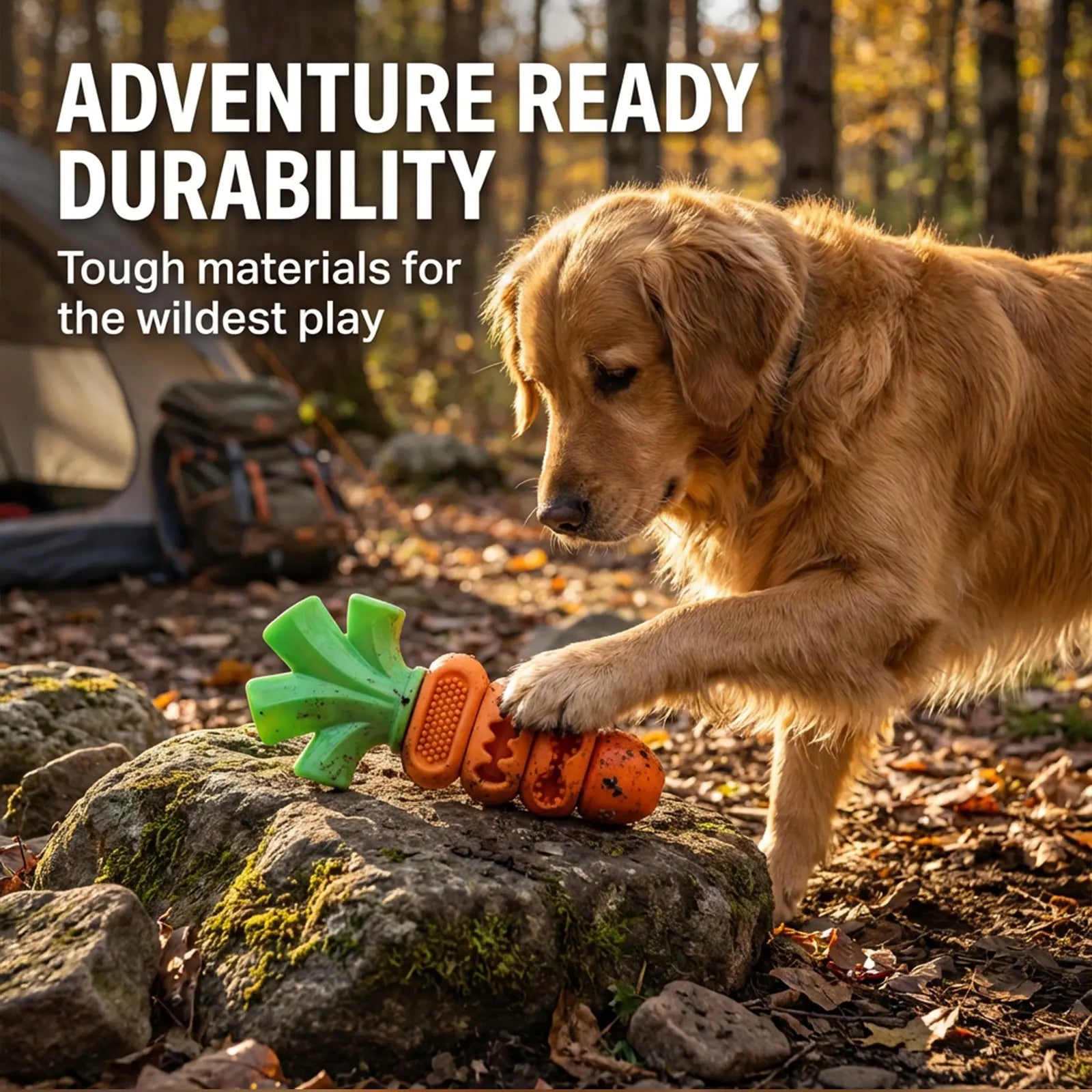 Apasiri Aggressive Chewer Dog Toys, Durable Carrot Leaf Design for Teeth Cleaning & Mental Stimulation Outdoorfun