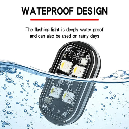 Enhanced 4-Pack Wireless LED Strobe Lights for Automotive Use, Interior Lighting with Remote Control, USB-C Rechargeable Warning Lights for Cars, Motorcycles, Drones, and Bicycles