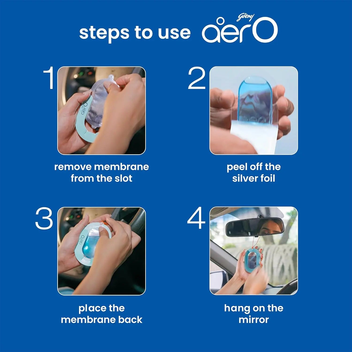 Godrej Aer O Hanging Car Freshener - Assorted Set of 3