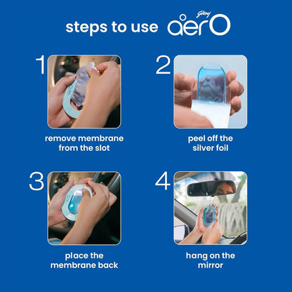 Godrej Aer O Hanging Car Freshener - Assorted Set of 3