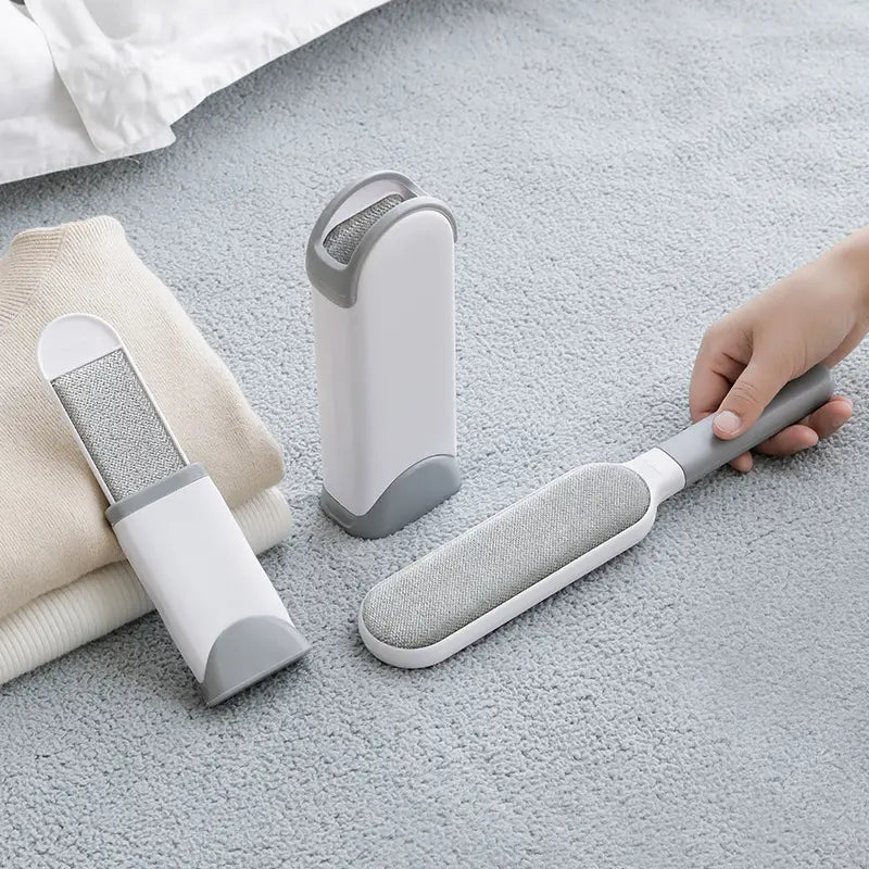 2 Pack Furniture Lint Remover Brushes, Double Sided Self Cleaning Loose Hair Catcher for Pet, Hair Cleaner for Clothes, Sofa, Carpet