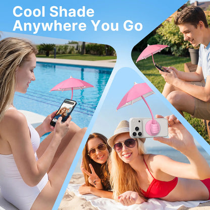 Phone Umbrella for Sun Shade Magnetic: Universal Thumbs up Cell Phone Umbrella for Iphone Beach Outdoor Pool Travel Sunshade UV Protection Adjustable Funny Gadgets for Women Teens Girls Boys Men Easter Gifts Sun Umbrella Holder
