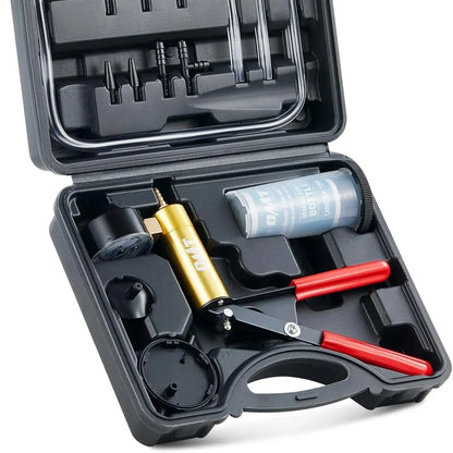 Orion Motor Tech Brake Bleeder Kit with Hand Vacuum Pump and Adapters, Brake Bleeding Kit for Brake Fluid Power Steering Fluid More, Vacuum Brake Bleeder Pump with Pressure Gauge Gray/Black/Blue, Car Diagnostic Tools, Limited Time Deal #Summervibes