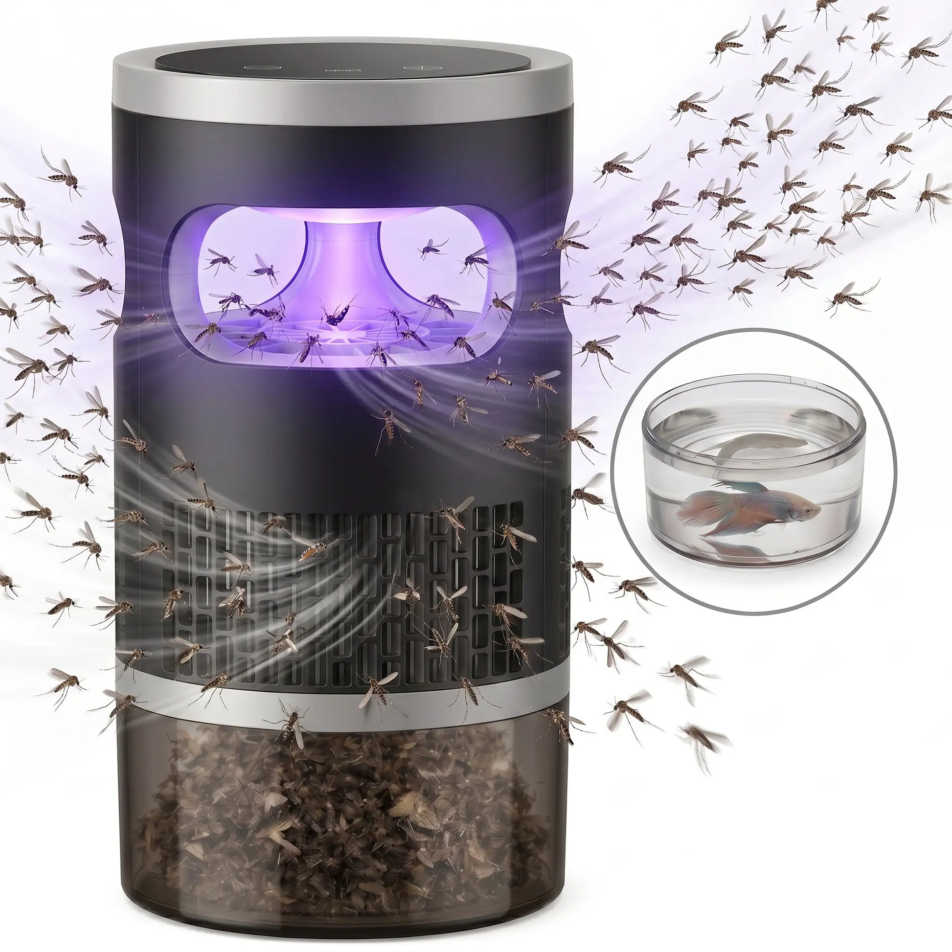 Zevo Flying Insect Trap,Bug Zapper,Mosquito Repellent Outdoor Patio,Bug Zapper Outdoor,Mosquito Zapper,Mosquito Trap,Indoor Bug Zapper,Flying Insect Trap,Uv Light Bug Zapper,With 18650 Battery Compartment,No Battery Included
