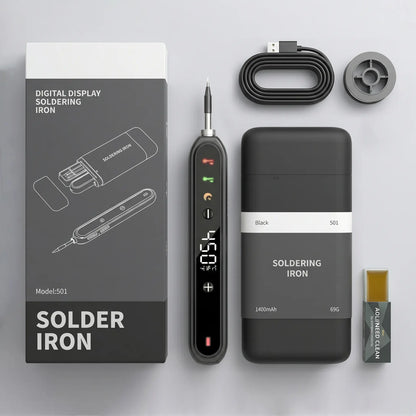 Cordless Soldering Iron Kit with Digital Display, 8-Second Fast Heating Portable Soldering Pen for Electronics DIY Repair