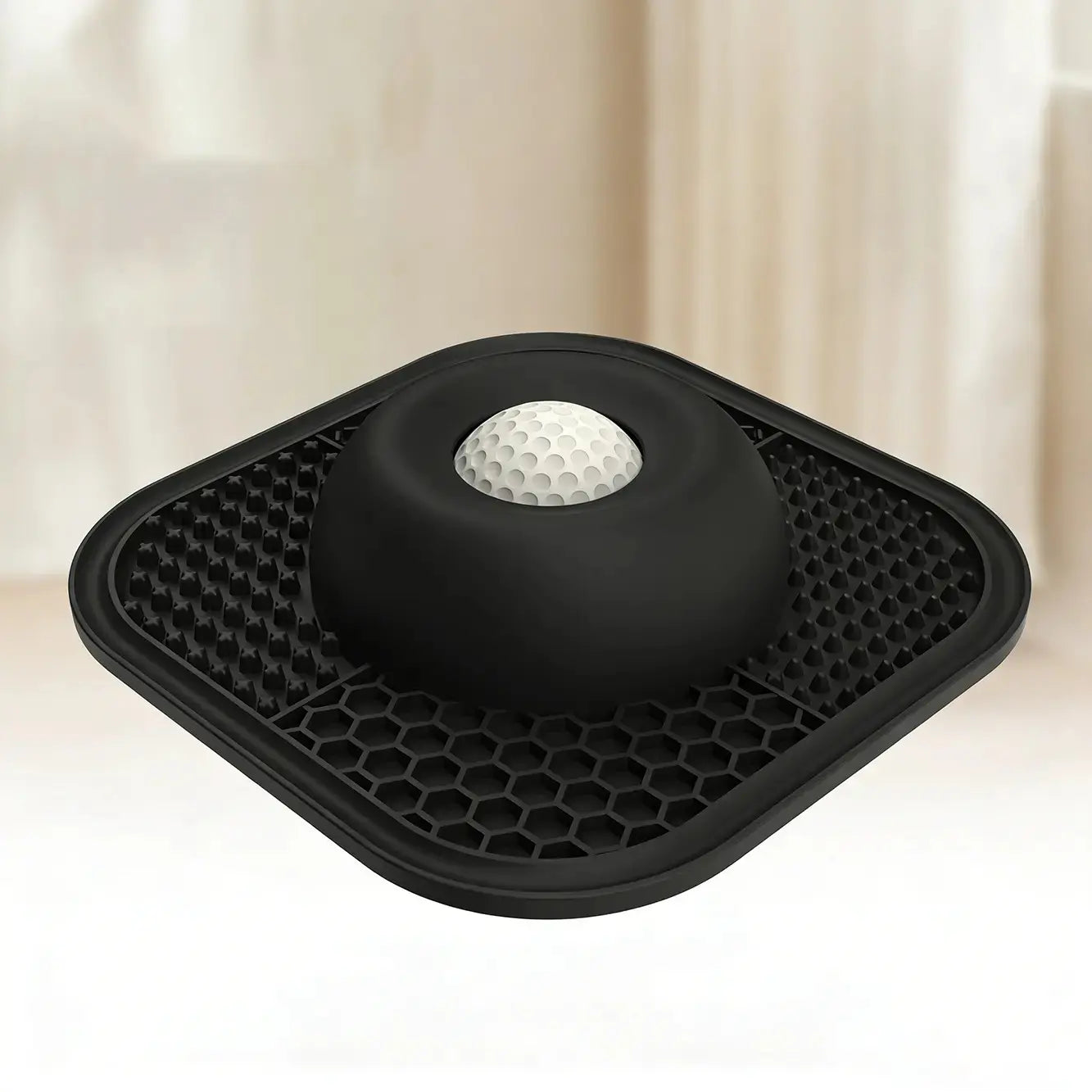 Silicone Liquid Feeder Golf Ball Shape Slow Feeding Dog Bowl with Snack Mat Tray, Anti-Gas Anti-Choking, Suitable for Small Medium Dogs