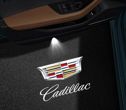 3D Shadow Lamp LED Door Logo Projector Cadillac SRX CT6 XTS ATS XT4 XT5 XT6 Dual Plug Water Pit Lamp Cadillac Welcome Light Car Door Projection Accessory
